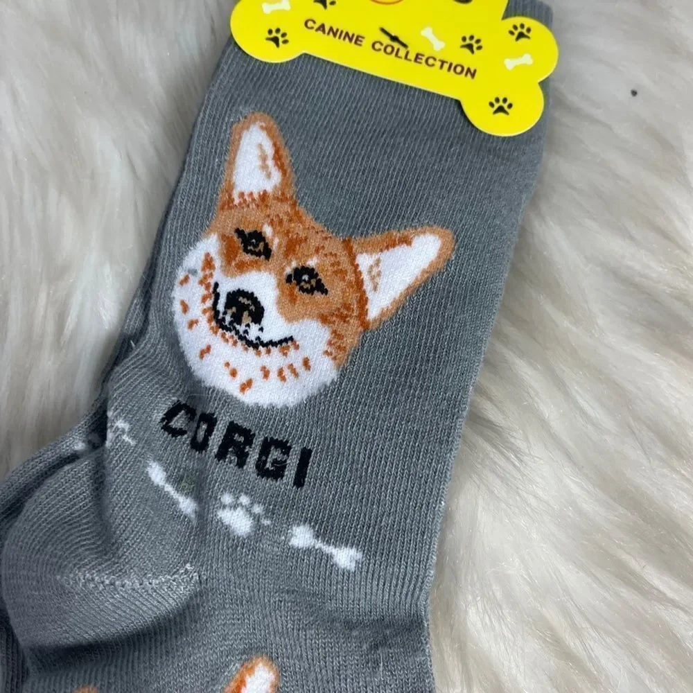 Foozy's Canine Collection Grey‎ Corgi Socks